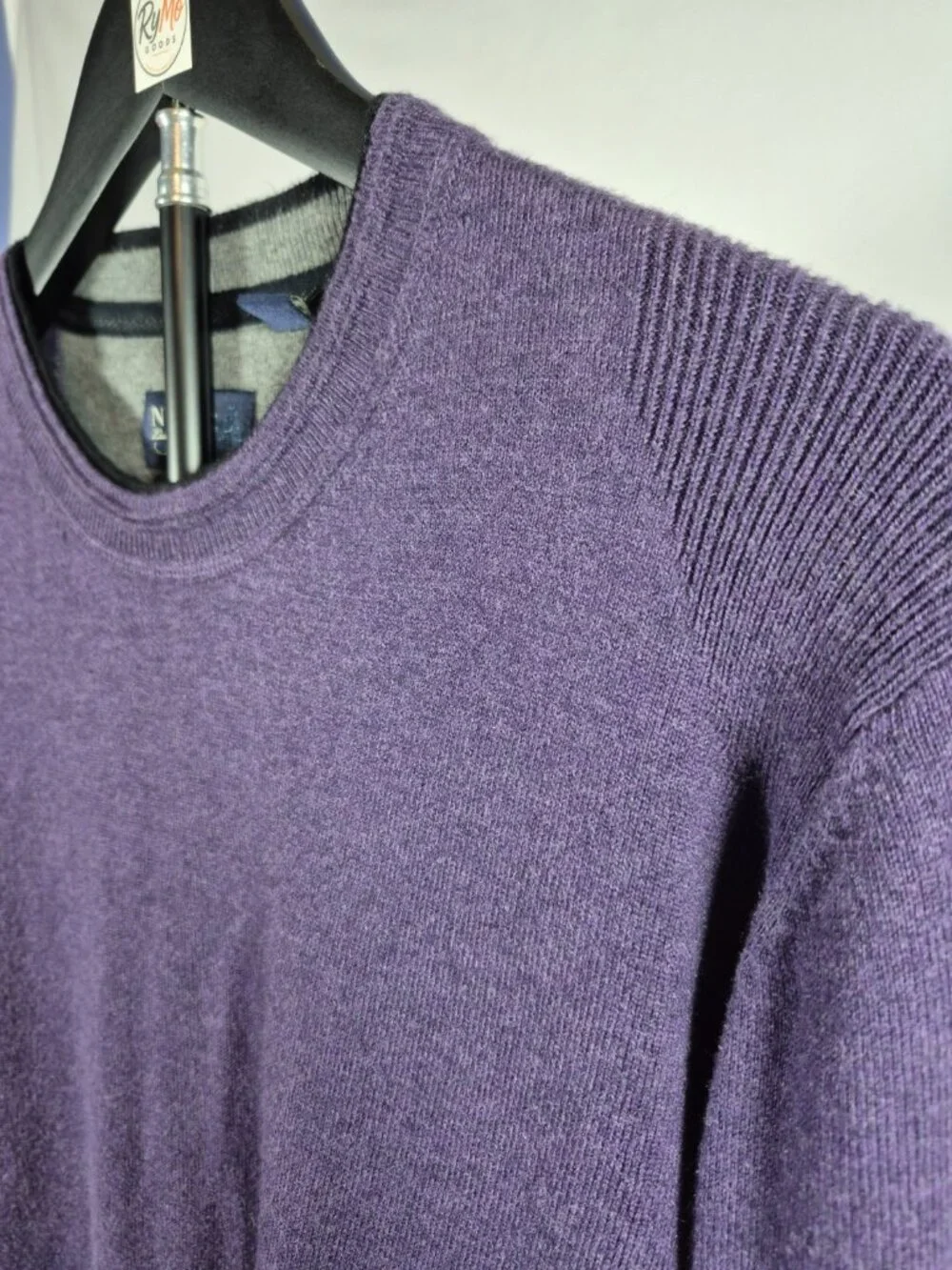 Nat Nast Luxury Originals Purple Cashmere Blend Sweater Men's Small